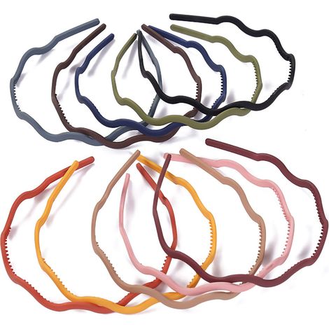 Bandeau ondulé givré pour femme, simple et polyvalent, élastique à cheveux, lingette pour le visage, couleur aléatoire