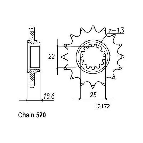 Pignon de sortie de boite Esjot pour Moto Kawasaki 750 Z N 2004 à