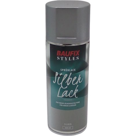 Baufix Gold Silber Lackspray 400ml Farbspray Sprühdose Lack Buntlack Sprühfarbe - silber (1/4)