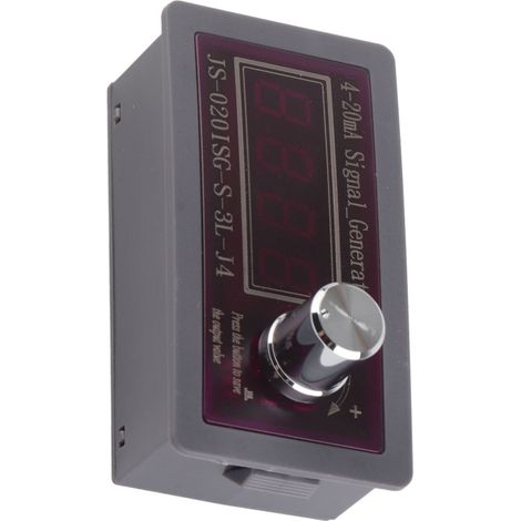 Générateur de signaux de courant-tension 4-20 mA avec interface d'alimentation par batterie, simulateur analogique et affichage numérique réglable à 4 chiffres.