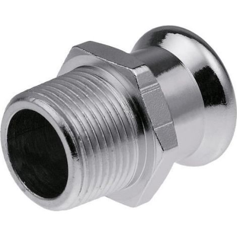 Raccord Mâle - Acier - 22 x 3/4 mm - Pression Max 16 Bars - Température -35 °C à 135 °C - Pack de 10 Pièces
