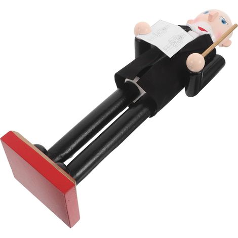Figurine Casse-Noisette Professeur en Bois Sculpté la Main, Décoration Traditionnelle pour Maison et Bureau, Centre de Table Festif et Inspiration Éducative (1/5)