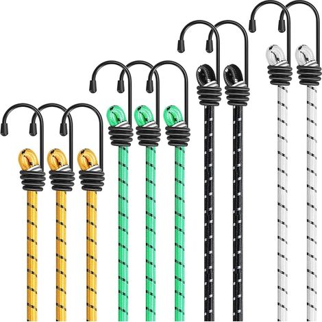 Bungee Ropes Bungee Cord Bungee Cords with Hooks for Furniture Protection Trolleys Camping Tents Motorcycles (1/4)