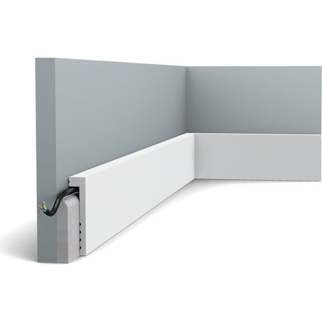 Orac – Surplinthe de recouvrement SX171 – Résistante à l'eau – Prête à peindre – Longueur 200 cm – Largeur 10 cm – Profondeur 2,2 cm