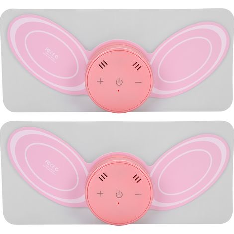 Mini masseur de cou électrique à piles, soulagement de la fatigue, coussinet adhésif de massage cervical par impulsions, rose (1/5)