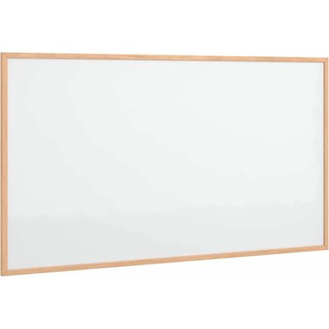 Tableau blanc magnétique avec cadre en bois de pin massif 100 x 55 cm