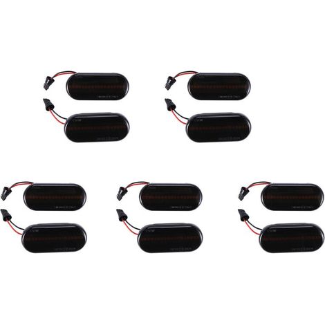 Adatto per 10 indicatori di direzione a LED dinamici a forma di foglia per auto, applicabili a Bora 3/4 3BG SB6 neri.