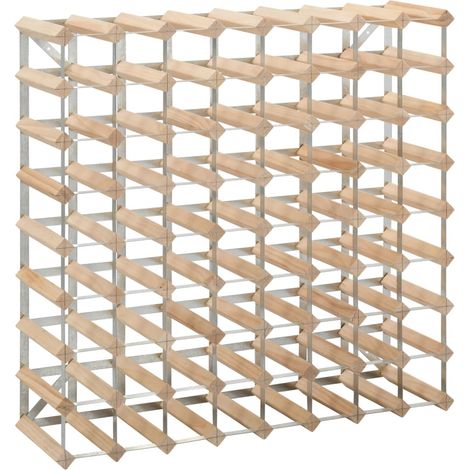 Wine Rack for 72 Bottles Solid Pinewood vidaXL
