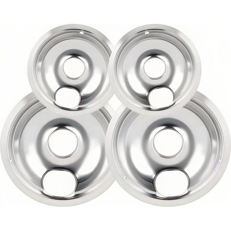 Bacs d'égouttage pour cuisinière électrique, bacs d'égouttage chromés de remplacement compatibles avec la plupart des cuisinières électriques enfichables (1/4)