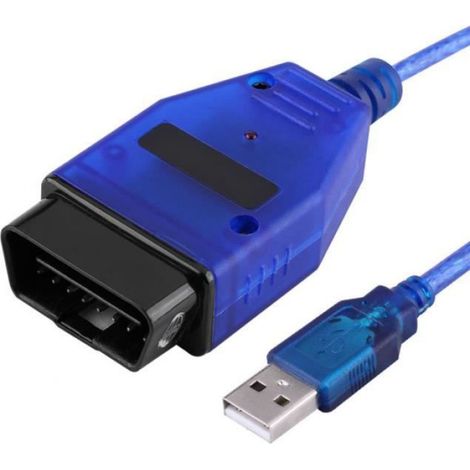 Voiture OBD2 outil d'analyse de scanner cable USB pour Audi VW VAG-COM KKL 409.1 Bleu - royalachat