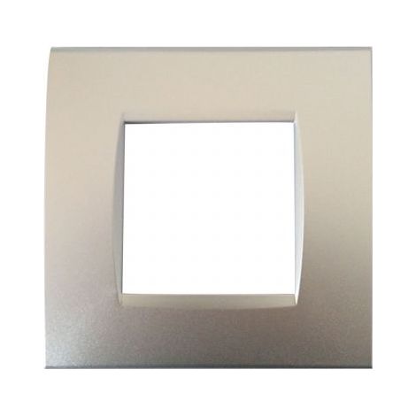Mapam Placca 2 posti Grigio chiaro compatibile Bticino Living International - ART 8002-04