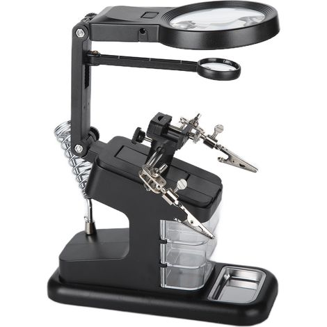TH-7026 Tischlupe mit 10 LEDs, Schweißlupe, Reparaturwerkzeug, 3x / 4,5x / 25x (1/5)