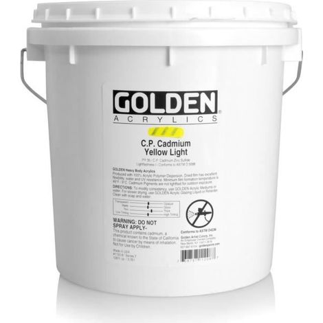 Peinture acrylique - Golden - Jaune Cadmium Clair S7 - 3,78 L - Mixte - Expédié de France