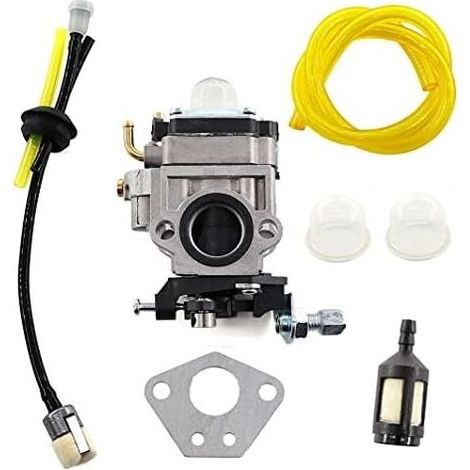 Carburateur avec tuyau à essence - Jeu de filtres à essence pour Fuxtec FX-PS152, FX-MS152, FX-MT152, MFS520, FX-FSR152 - Débroussailleuse Multiool 2 en 1 4 en 1 3 CV 52 cm3. (1/5)