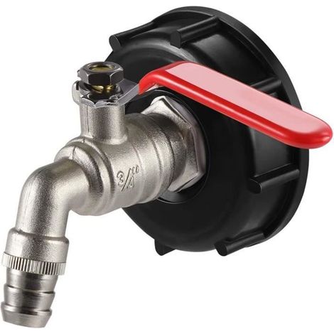 IBC-Tankhahnadapter - 1,9 cm Gewinde - Messing - Rot
