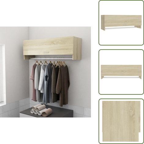 Garde-robe chêne sonoma 100x32,5x35 cm bois d'ingénierie - Meuble De Rangement - Armoire - Placard - Dressing - Commode (1/5)
