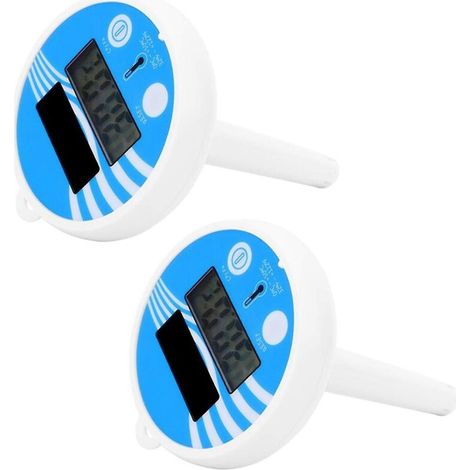 Thermomètre de Piscine Flottant Numérique, Mini, Lecture Facile pour Piscine Extérieure/Intérieure et Spa-Crezuo