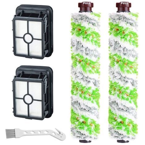 Ersatzbürstenwalzen-Set (2 Bürsten + 2 Filter) für BISSELL Crosswave Staubsauger der Serien 17132 und 2225N – ideal für Familien mit Haustieren, Raucher und als Zubehör für Bissell Crosswave Staubsaug (1/5)