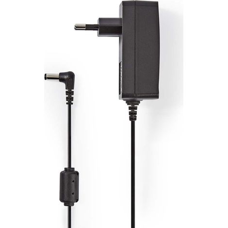 Nedis CCTV Leistungsadapter / 2.0 A / 12 V DC / 5.5 x 2.1 mm Stecker / Stecker / 1.50 m / Schwarz (1/5)
