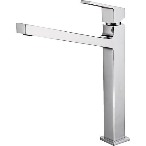 Robinet de cuisine mitigeur pour évier chromé brillant 33 cm avec Aérateur anti-calcaire