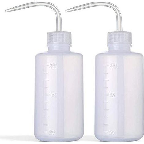 Bouteilles d'eau pour lavage des mains, lot de 2, 250 ml, bouteilles de sécurité, outils d'arrosage, presse-bouteille en plastique (1/5)