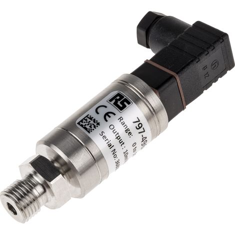 Capteur de pression, Relative 16bar max, pour Air, Gaz, Liquide Hydraulique, Liquide, Eau, G1/4, 312 V c.c., ( Prix pour 1 ) (1/2)