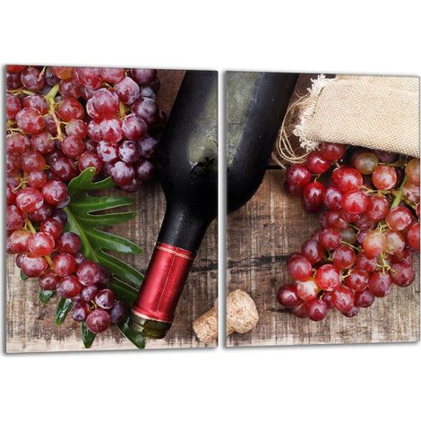 Glasschutzplatte für den Herd 2x40x52 Wein