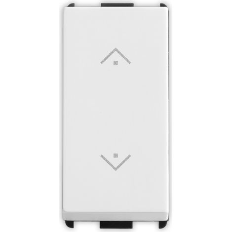 Pulsante doppio 1 polo NO+1 polo NO 10A Bianco illuminabile Pixia Master 11038