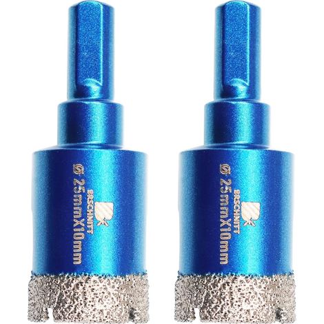 Forets Carrelage Diamant 25mm pour porcelaine,céramique, granit, marbre quartz(2 Pièces) (1/5)