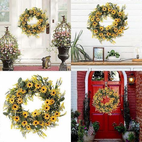 Couronne de printemps pour porte d'entrée, jardin, ferme (1/4)