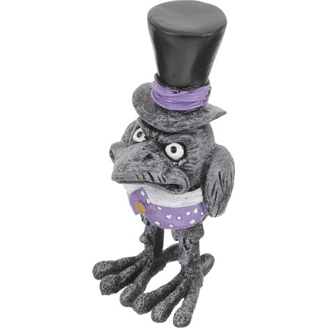 Figurine De Corbeau en Résine pour Décoration Dhalloween Ornement Artisanal De Corbeau Pièce Maîtresse De Bureau Créative (1/5)