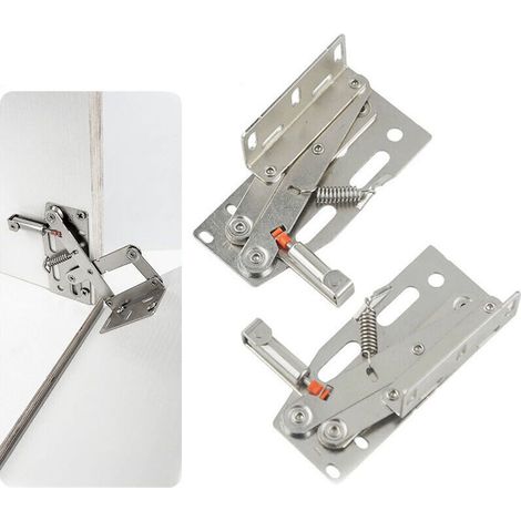 1 Pair 45 Degree Flip Down Hinge Tip-Out Tray Hinge Sink Scissor Hinges, with Damping Design Standard Soft Close Scissor Hinge for Kitchen Cabinet Door (1/4)