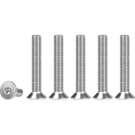 Vis à Tête Fraisée M3x20mm, 100 Pièces Vis Boulon 304 Inox, Vis Hexagonales Acier Inoxydable A2 V2A Filetage, Métrique Cylindrique Avec Six Pans Creux Vis (DIN7991/ISO10642) (1/5)