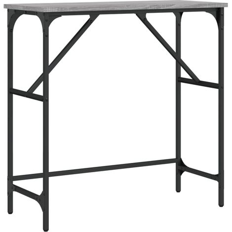 Table console，Table d'appoint，Bout de canapé，Meuble d'entrée sonoma gris 75x32x75 cm bois d'ingénierie