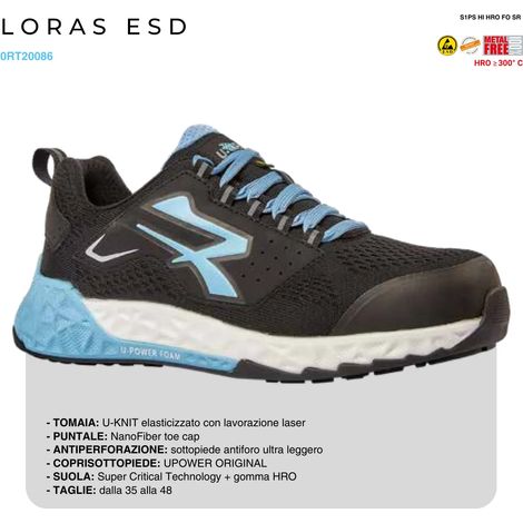 Scarpe Antinfortunistiche UPower Red Stratos LORAS S1PS 44