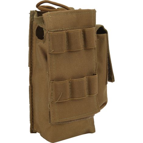 Molle-Funkgerätetasche, Mini-Funkgerätehalter, wasserdichte Walkie-Talkie-Tasche mit Seitentaschen, hellbraun (1/5)