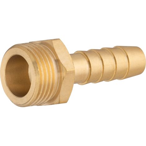 Racor de latón para manguera transparente AROZ Macho 3/8 - Ø08