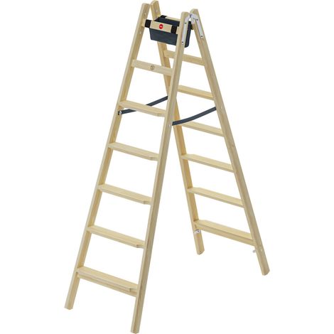 Hailo Holzleiter Master H80 2x7 Stufen (1/5)