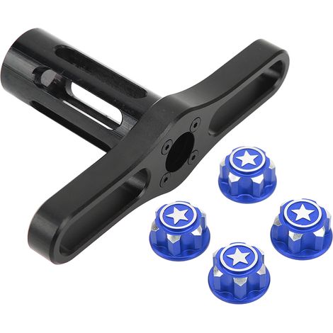 Douille de serrage 17mm pour écrous de roue TRAXXAS 1/10 1/8, outil RC avec embout bleu pour voitures télécommandées. (1/5)