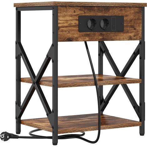 Maison Exclusive - Armadio da Notte Rovere fumé 41 x 31 x 51 cm Legno multistrato