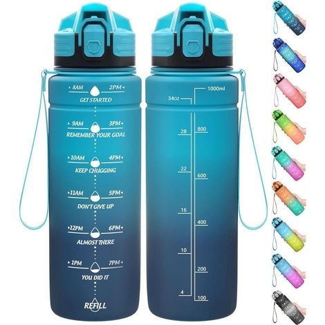 Trinkflasche Auslaufsicher Tritan 500 ml Dunkelgrün-dunkelblau (1/5)