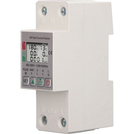 Interrupteur connecté WiFi avec suivi de consommation électrique, compatible Tuya, 63A AC85-300V multifonction (1/5)