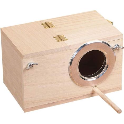 Wooden cage for birds, parakeets, cockatiels