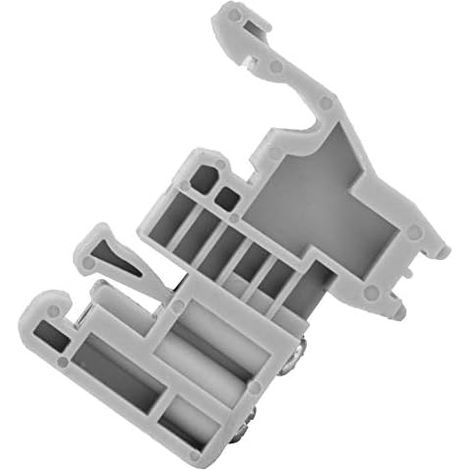 50 Pcs Arrêts de Fin pour Rail DIN 35mm, Bouchons d'Extrémité et Clips de Montage pour Bloc de Jonction, Accessoire de Fixation pour Armoire Électrique - Gris (Modèle 12, Lot de 50) (1/5)