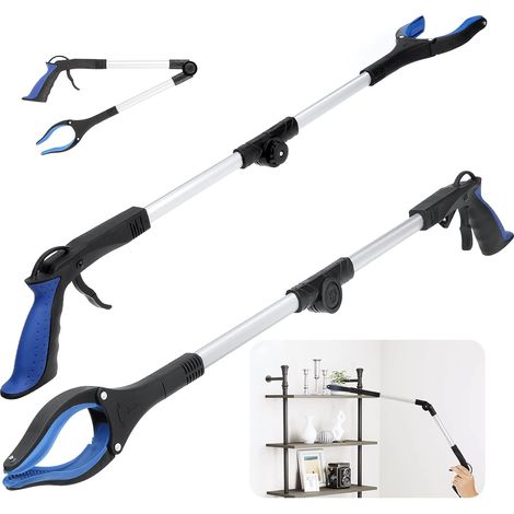 80cm Pliable Pince Ramasse Objet, Pince Telescopique avec Rotation 360° Tête de Préhension, pour Personnes Âgées, Ramasseur de Déchets, Handicapé, Femmes Enceintes (1/5)