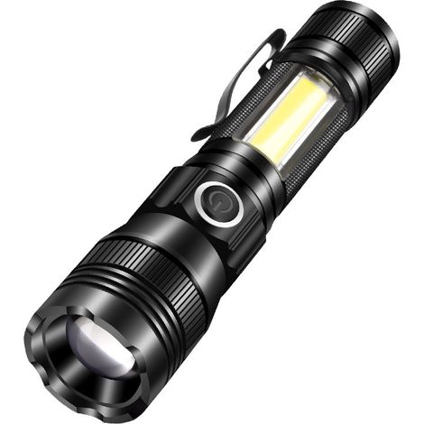 LED-Campingtaschenlampe, wiederaufladbare Zoomtaschenlampe, Notfalltaschenlampe für den Außenbereich
