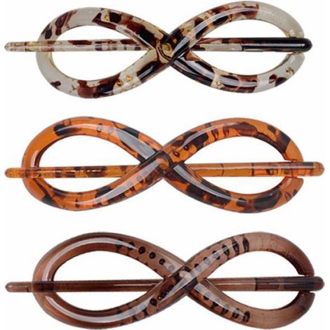 Pince À Cheveux - 10,4 cm - Antidérapante - Style Classique Français - Lot De 3
