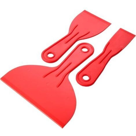 Set di 3 spatole in plastica: 3,8 cm, 7,6 cm e 15,2 cm.