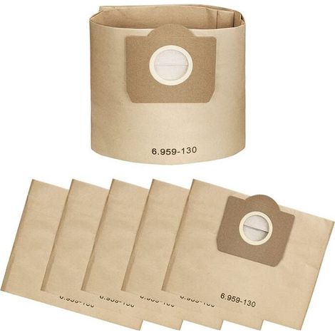 Sac Aspirateur WD3, Lot de 5 Sacs droits Aspirateur pour Karcher WD3, WD 3 Premium, WD3200, WD3500P, A2204, A2204, A2534, SE4001(Lot de 5 ) (1/5)
