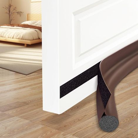 Cale-Porte Marron 96 cm pour Sous-Porte : Bloque les Courants d'air et Réduit les Entrées d'air, le Froid, la Poussière et la Fumée.